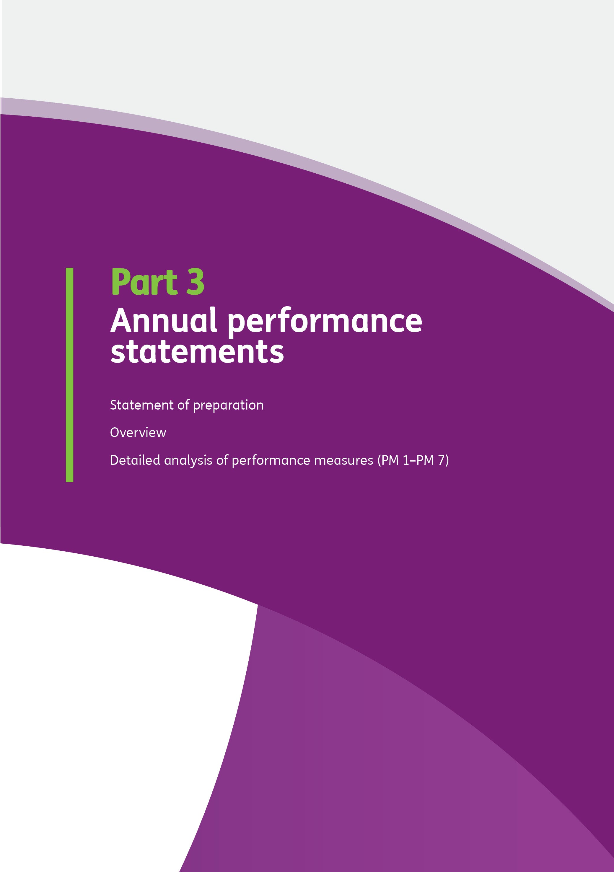 Detailed Performance Statement Transparency Portal