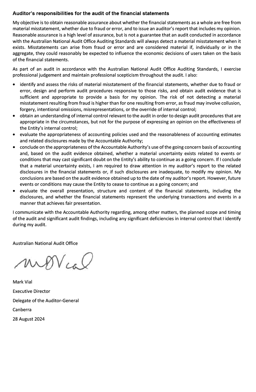Signed Audit Report Example Transparency Portal