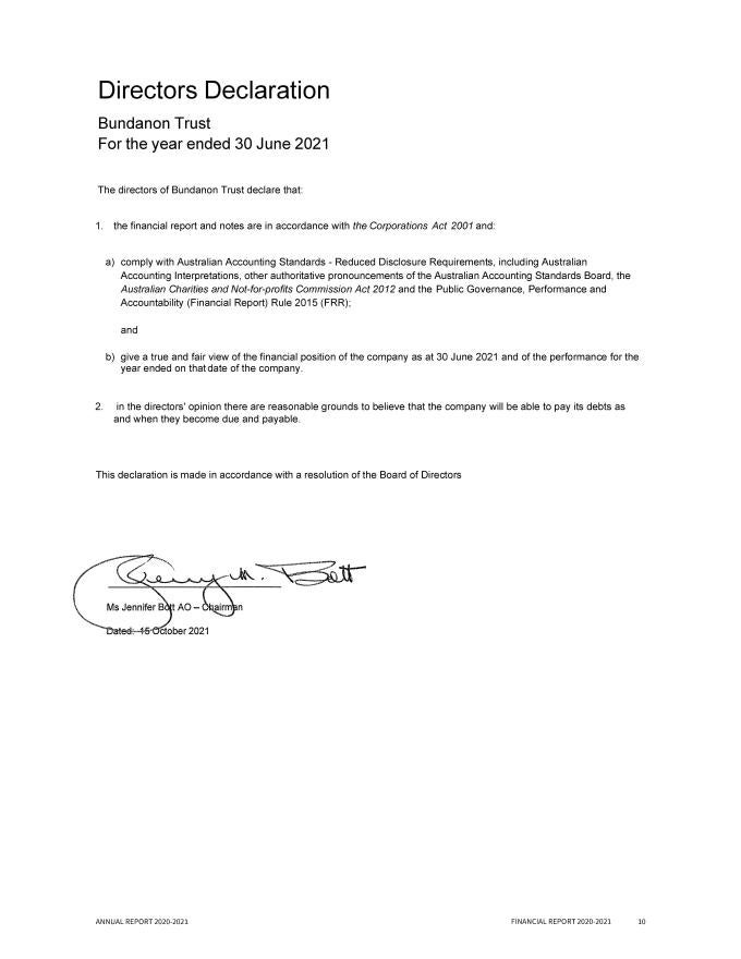 Board Declaration Example Transparency Portal