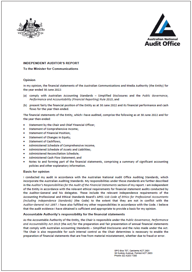 Appendix Financial Report Example Transparency Portal